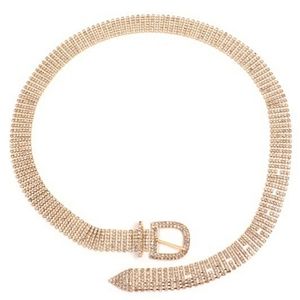 Gold Horseshoe Rhinestone Belt